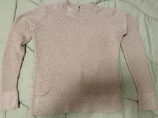 LOFT Blush Knit Sweater 100 Cotton Size Small