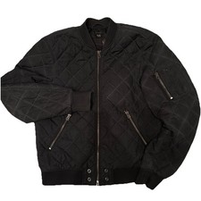VTG Y2K Diesel Biker quilted N.78 bomber Moto Flight Jacket mens XL actual L