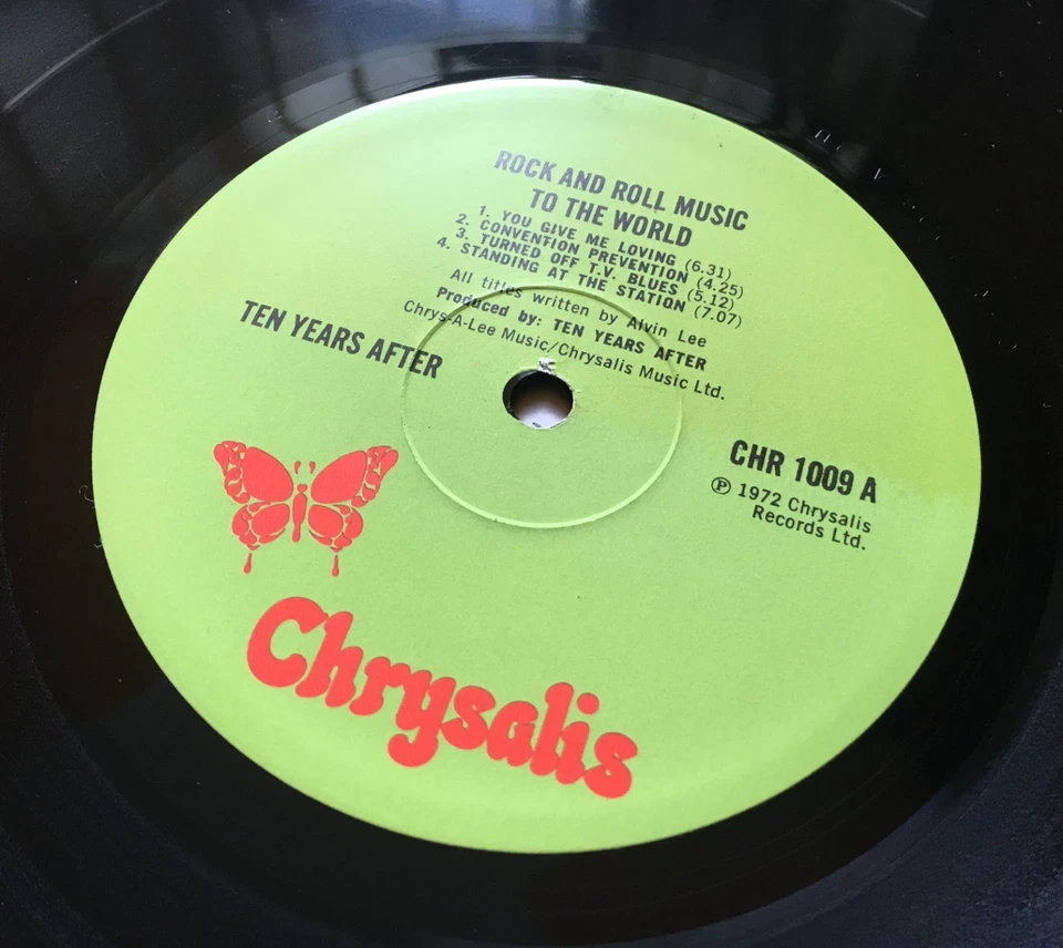 TEN YEARS AFTER ROCK & ROLL MUSIC TO THE WORLD LP 1972 UK CHRYSALIS CHR1009 A1B1 - Image 2 of 4