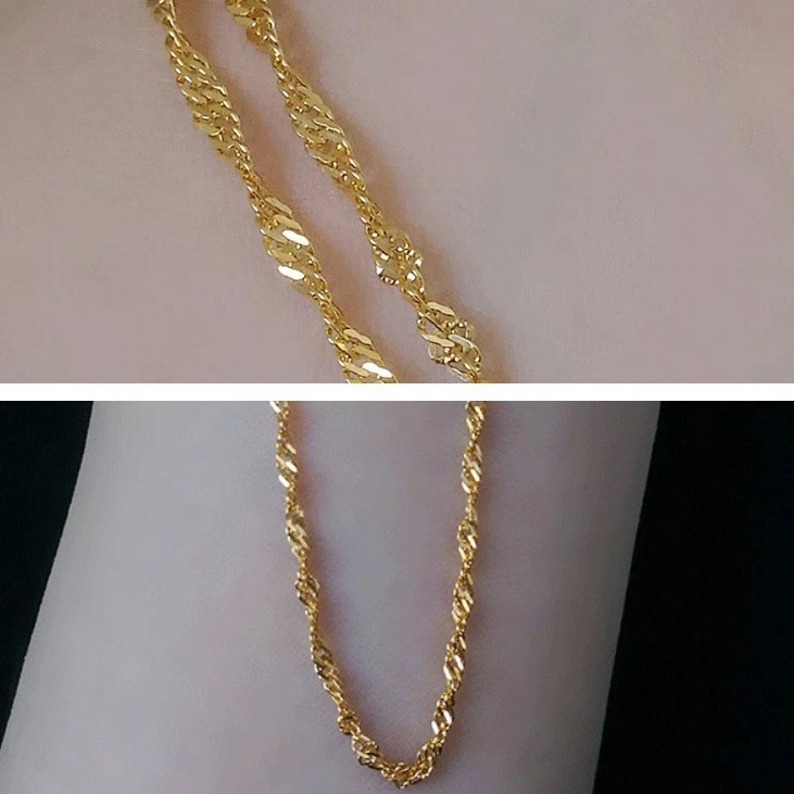 Gestempelt Au750 massiv 18k Gelbgold Halskette Damen Goldkette 46cm- - Bild 4 von 4