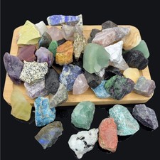 50Pcs 3.6lb Natural Rocks for Tumbling,30Kinds Bulk Gemstone Raw Crystals ...