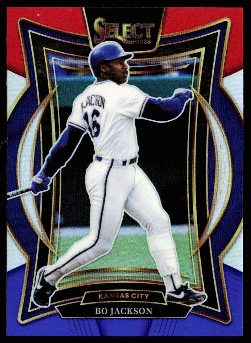 2025 Panini Select #13 Bo Jackson Red and Blue Prizm #/399