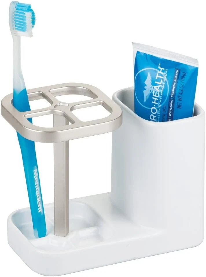 Escova de dentes de cerâmica iDesign Sedona 5,75&quot; x 3,10&quot; x 4,49&quot;, cetim  - Imagem 4 de 4