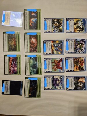 Chaotic TCG Overworld Set of 22 Cards/All Max Energy + 2 Rare Mugic+ 12 Location