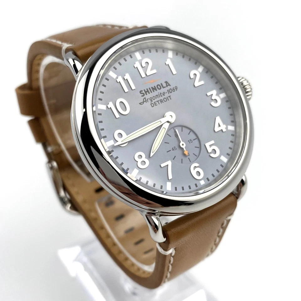 Reloj para hombre Shinola The Runwell 41 mm Argonite 1069 cuarzo pizarra esfera azul Foto 2 de 4