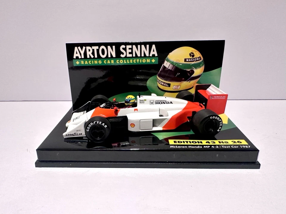 Minichamps Mclaren Honda MP4/3 Ayrton Senna Test Car 1987 1/43 Scale Formula 1 - Image 3 of 4