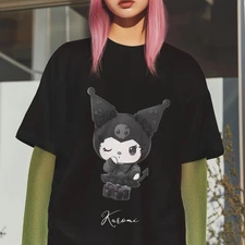 🖤 Kuromi T-Shirt Gothic Kawaii Sanrio Character Dark Cute Unisex Graphic Tee