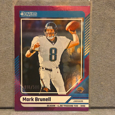 Panini Donruss NFL Football, Mark Brunell, Jacksonville Jaguars, No.129, 18/500