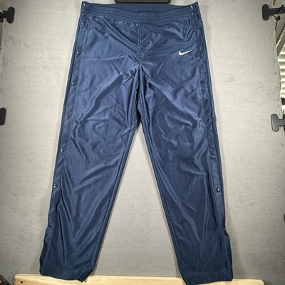 Vintage Nike Navy Blue Snap Off Warm Up Pants 90 s Size XL Breakaway Style