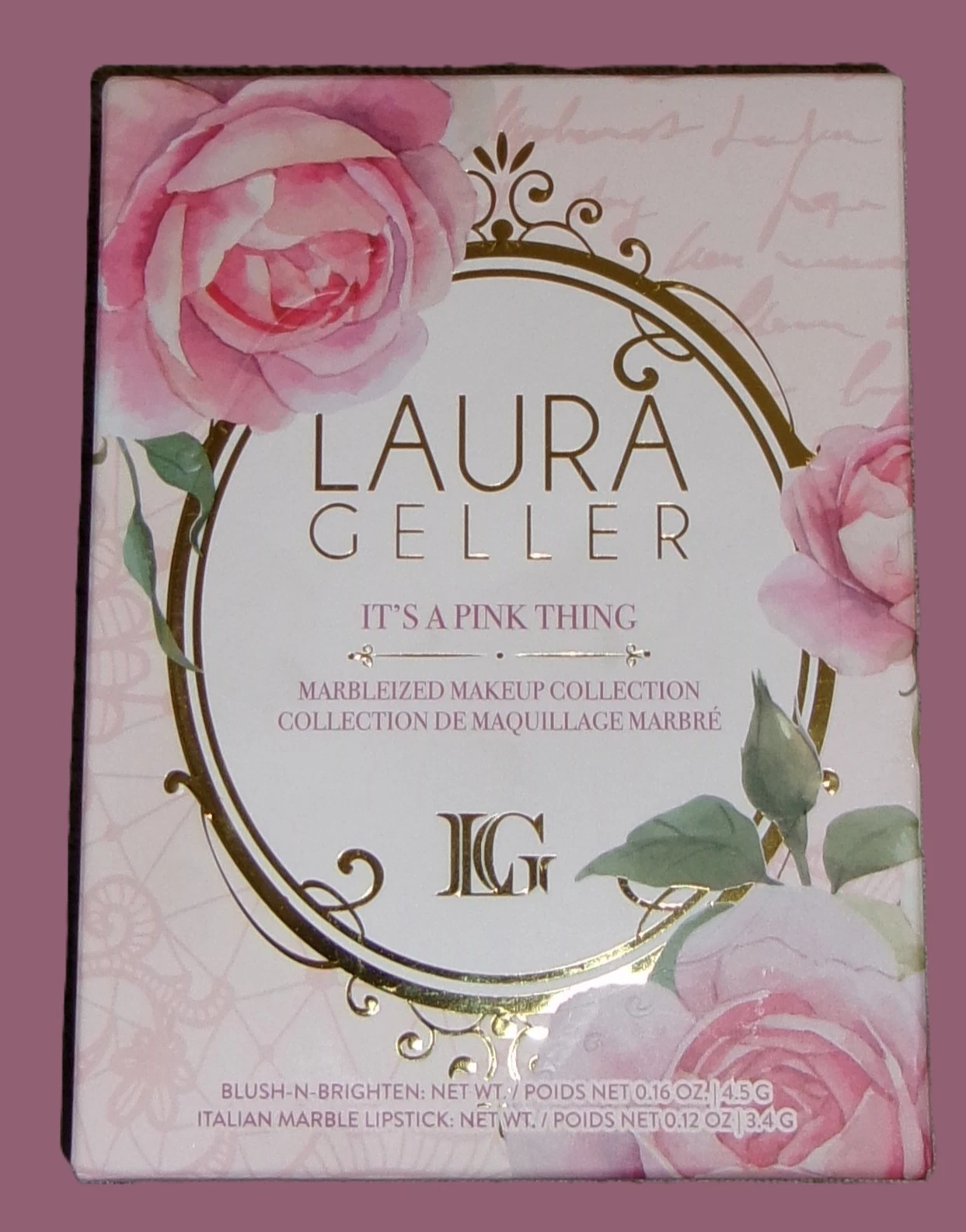 Laura Geller It's A Pink Thing Marbleized Makeup 2-Piece Limited Collection, NIB