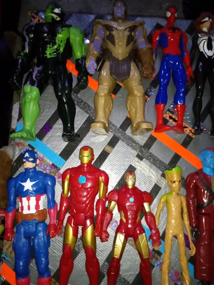 Marvel Titans Superhéroe Lote De 19 Vengadores, Spider Man, Guardianes De La Galaxia Foto 2 de 4