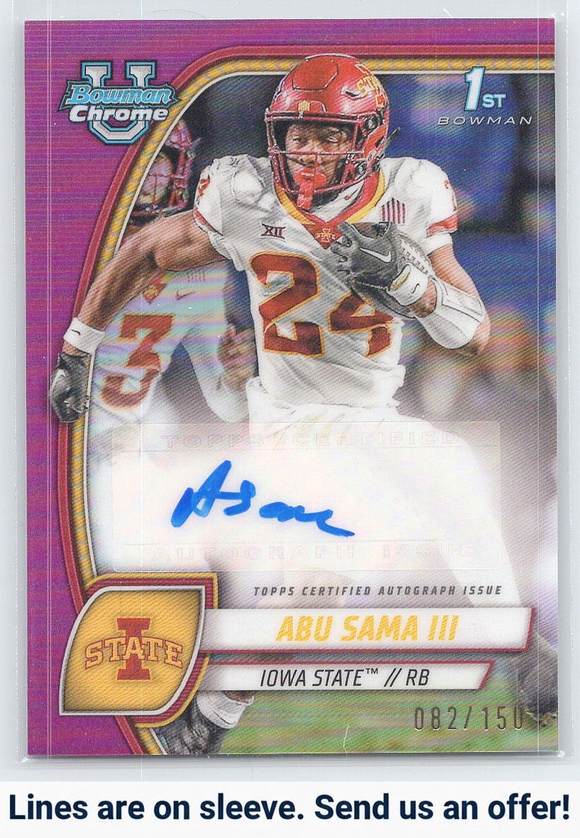2024 Bowman U Chrome Abu Sama III Prospect Autographs Fuchsia #/150