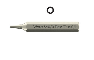 WERA 05058111001 840/0 Hex-Plus Micro bits for socket head screws, 2 x 30 mm