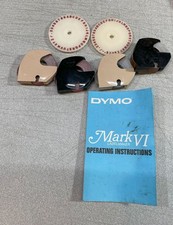 Vintage Dymo Mark 6 Parts Two Dials 4 Rolls Tape 1966