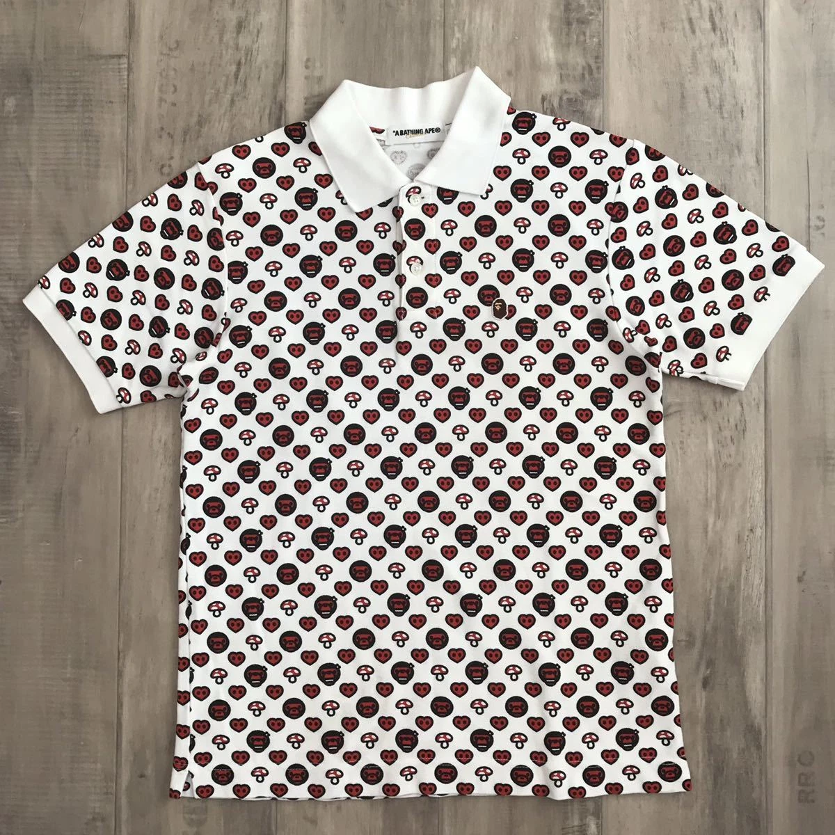 white bape polo