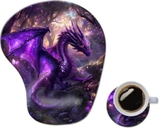 Ergonomic Mouse Pad with Wrist Rest,Comfortable Computer Gel Mouse Pad Wrist Sup