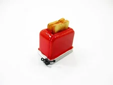 Dollhouse Miniatures Red Electric Toaster Bakery Cooking Kitchen Machine 15875