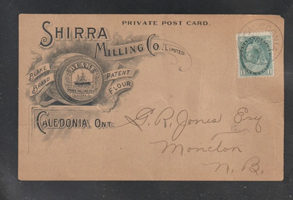 Caledonia Ontario Shirra Milling Co. Limited Private Post Card Circa 1900 - Image 2 of 3