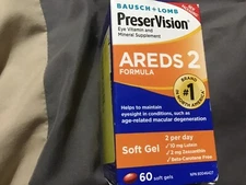 Bausch  & lomb preser vision Areds 2 soft gels new exp 2024/10