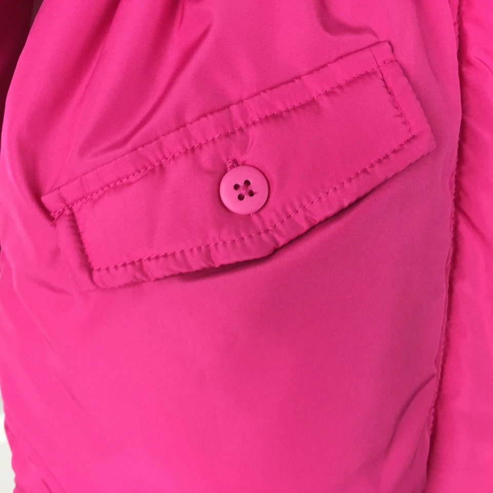 Le Top Bublegum Pink Winter Jacket Coat Fur Trim Oversized Hood - Girls 6X -NEW! Foto 2 de 4