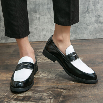 Men's Classic British Style Loafers Elegant Slip-On Dress Shoes Weddings Casual