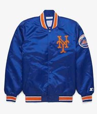 New York Mets Satin Baseball Jacket Vintage Style Street Fashion Jacket
