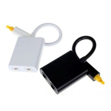 Hifi DVD Digital Toslink Optical Fiber Audio Splitter Adapter 1 Male to 2 Female