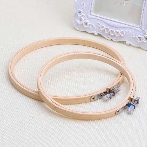 Bamboo Wooden Cross Stitch Embroidery Hoop Ring Frame Machine Practical Hand Y - Picture 7 of 17