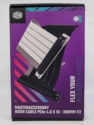 Cooler Master MasterAccessory Riser Cable PCIe 4.0 x16 - 300MM V2 - White - New