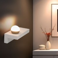 Wandleuchte Wandlampe Schlafzimmerlampe Beton Grau Led Treppenhauslampe B 30 Cm