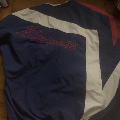 Vintage Atlanta Braves Starter Jacket Windbreaker Size Large MLB