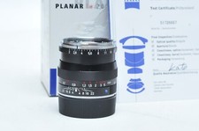 Carl Zeiss 50MM F/2 ZM PLANAR T Lens For Leica M Mount EX 