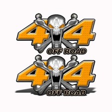 Orange Alien Skull 4x4 Off Road Decal Graphic Truck Stickers Set Of 2 - Mk406or4 Orange Alien Skull 4x4 Off Road Decal Graphic Truck Stickers Set Of 2 - Mk406or4
