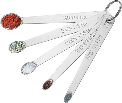 5PCS Small Measuring Spoons Set - Stainless Steel Tiny Measuring Spoons