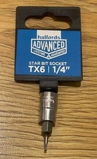 Halfords Advanced Professional Torx Star Bit Socket T6 - TX6 1/4" Drive 365775