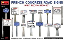 Miniart 35659 - French concrete road signs. P...