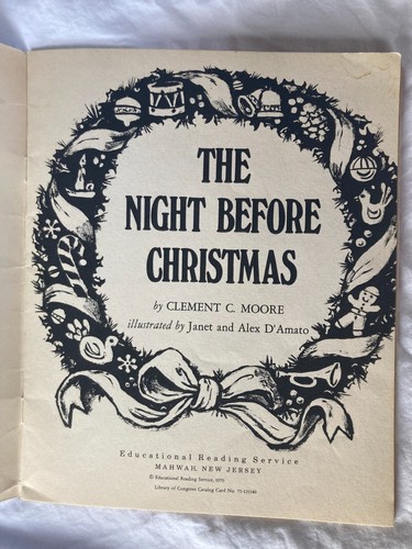 The Night Before Christmas - Vintage 1970 - Illustrated by D'Amato - Softcover - Picture 3 of 6