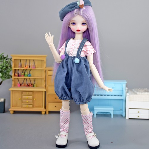 Mode 12 Pouces BJD Poupées 1/6 Filles SD Poupées Cheveux Violets Vêtements Mode - Imagen 4 de 19