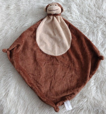 Angel Dear Brown Monkey Lovey Baby Security Blanket Knotted Nub Corners