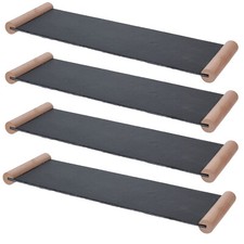 4x Piatto di Portata Ardesia 50 X 15 CM Lastra Formaggi Salsiccia