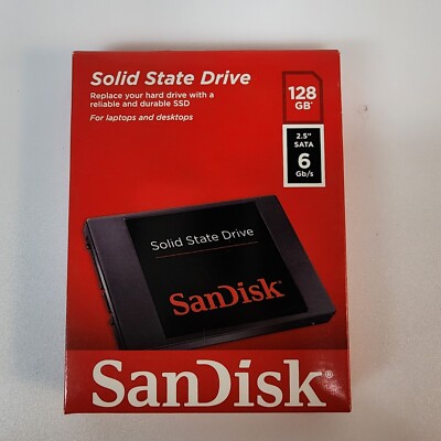 128GB SanDisk SSD Plus 2.5'' SATA 6GB/s Internal Solid State Drive SDSSDP-128G