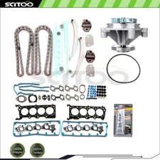 Head Gasket Set Timing Chain Kit Water Pump Fits 2002-2004 Ford Mustang GT 4.6L