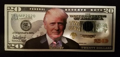 President Trump - $20.00 Silver Note - Rare/New ''In Semi-Rigid & Micro Sleeves''