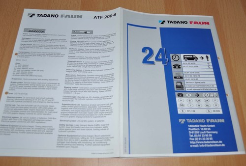 Tadano Faun All-Terrain ATF 200-6 Crane Truck Brochure Prospekt - Picture 3 of 3