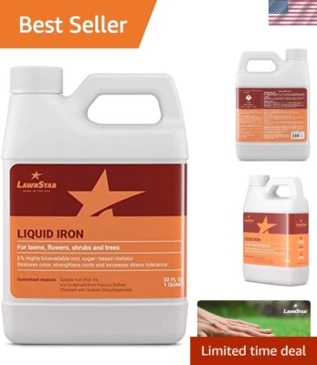 Liquid Iron 32 OZ for Plants - Multi-Purpose, Suitable for Lawn, Flowers, Shr...
