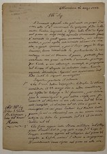DOSSENA GIOVANNI SENATORE RELAZIONE AUTOGRAFA SULLA BATTAGLIA DI CASALE M. 1849