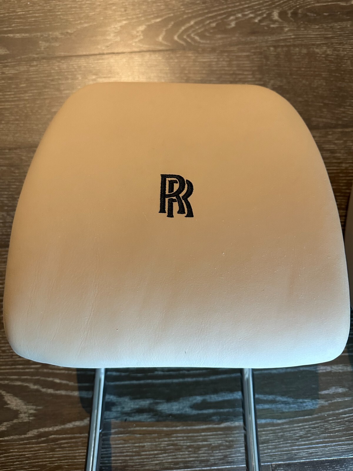 2014-2020 Rolls Royce RR Corniche Headrests Leather BEIGE Embroidered OEM
