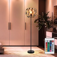 Stehlampe Stehleuchte Wohnzimmerlampe Dimmbar Fernbedienung Kristalle Led 157 Cm