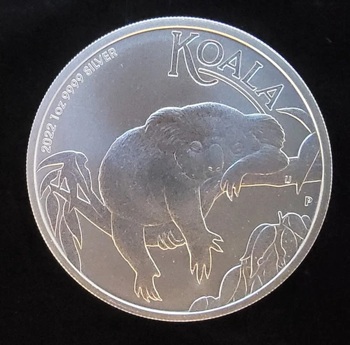 2022 Australia Mint Koala Perth Bullion-999 Silver 1 Oz Ounce Art Coin Round