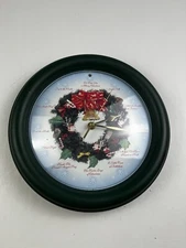Feldsteon Christmas Carols Songs Wall Clock 13” Musical Vintage